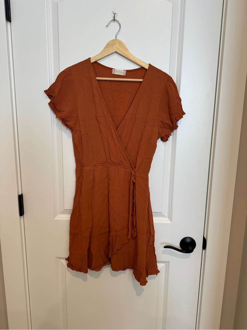 Altar'd State Rust Wrap Mini Dress